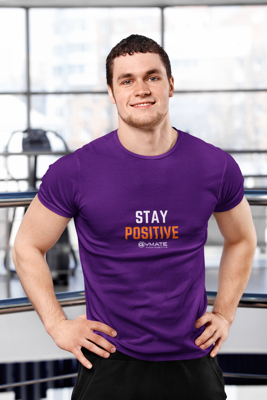 Gymate uk mens stay positive t shirt