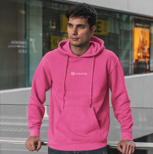 Pink Hoodie Mens Designer Gymate small logo ctr Athleisure pink