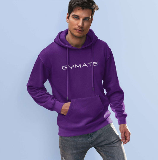 Mens purple Hoodies Designer Gymate Original logo large Athleisure purple