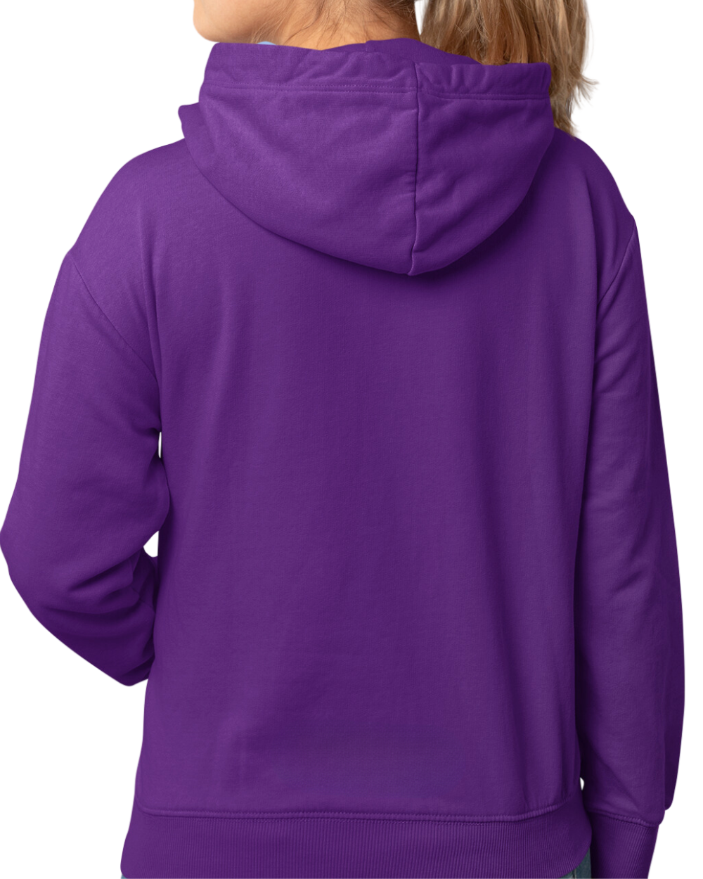 Gymate Womens Designer Hoodies purple rear