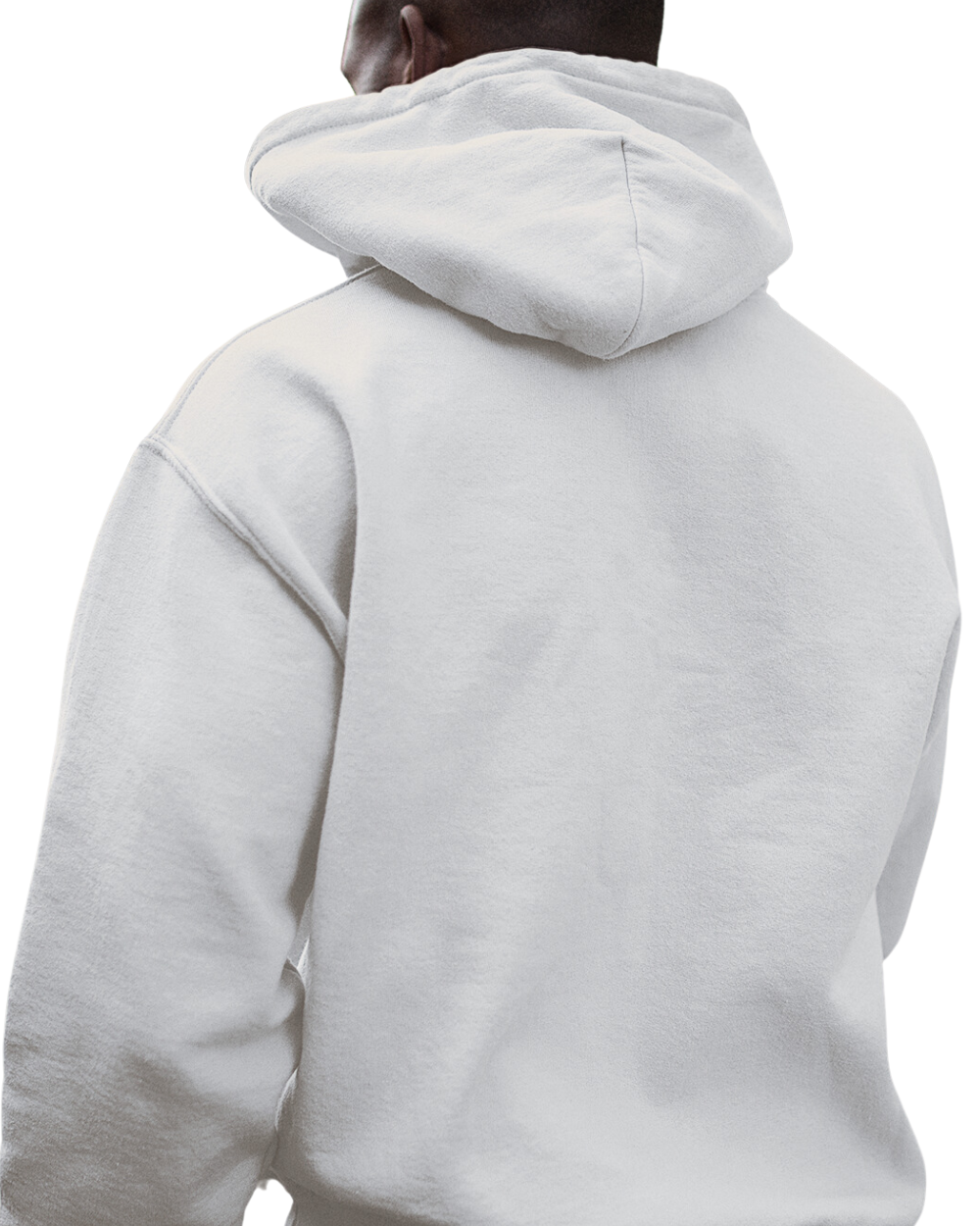 Stylish Mens Hoodies chest 'Think Positive' white rear